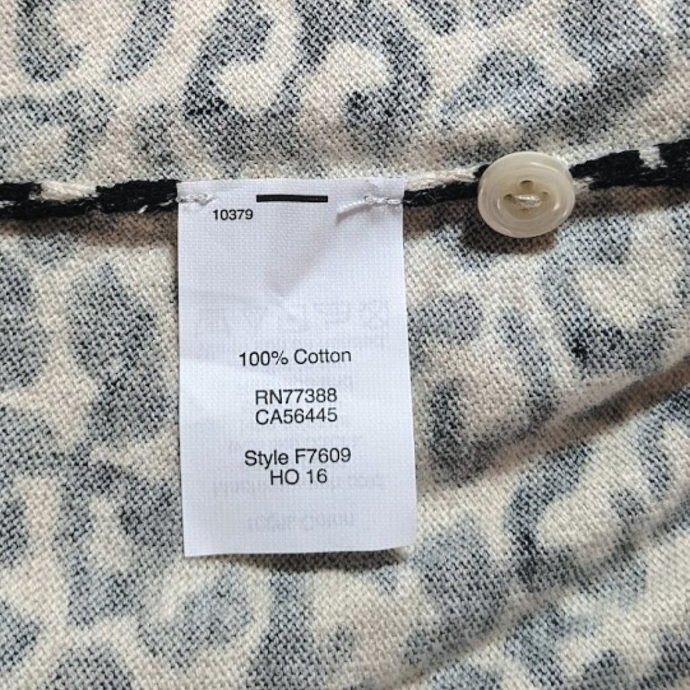 J. Crew | 'Caryn' Animal Printed Cotton Cardigan - Picture 8 of 9